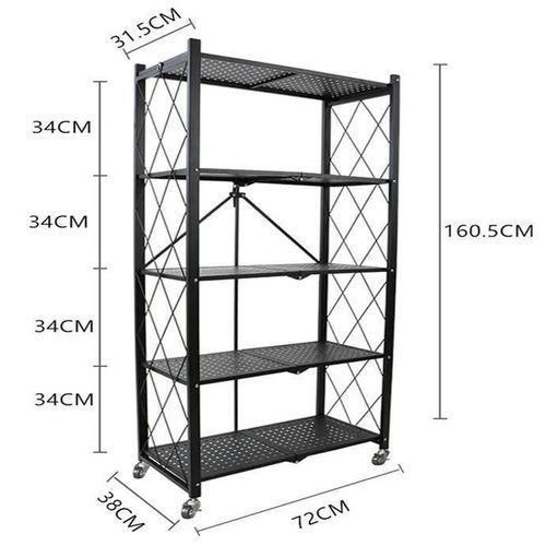 Étagère à Plantes sur Roulettes – Support de Rangement5 niveaux Multifonction en Métal pour Intérieur